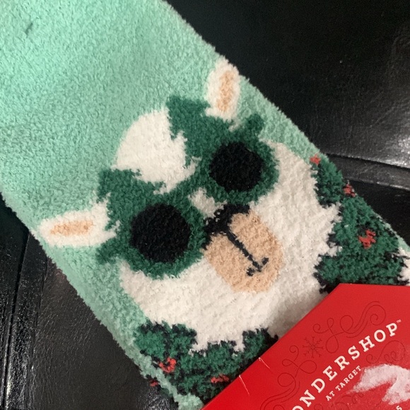New Christmas Llama Super Soft Women's Crew Socks Size 4-10 By Target Wondershop - Picture 2 of 8